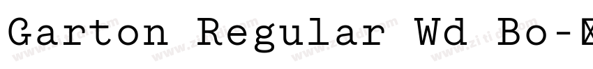 Garton Regular Wd Bo字体转换
